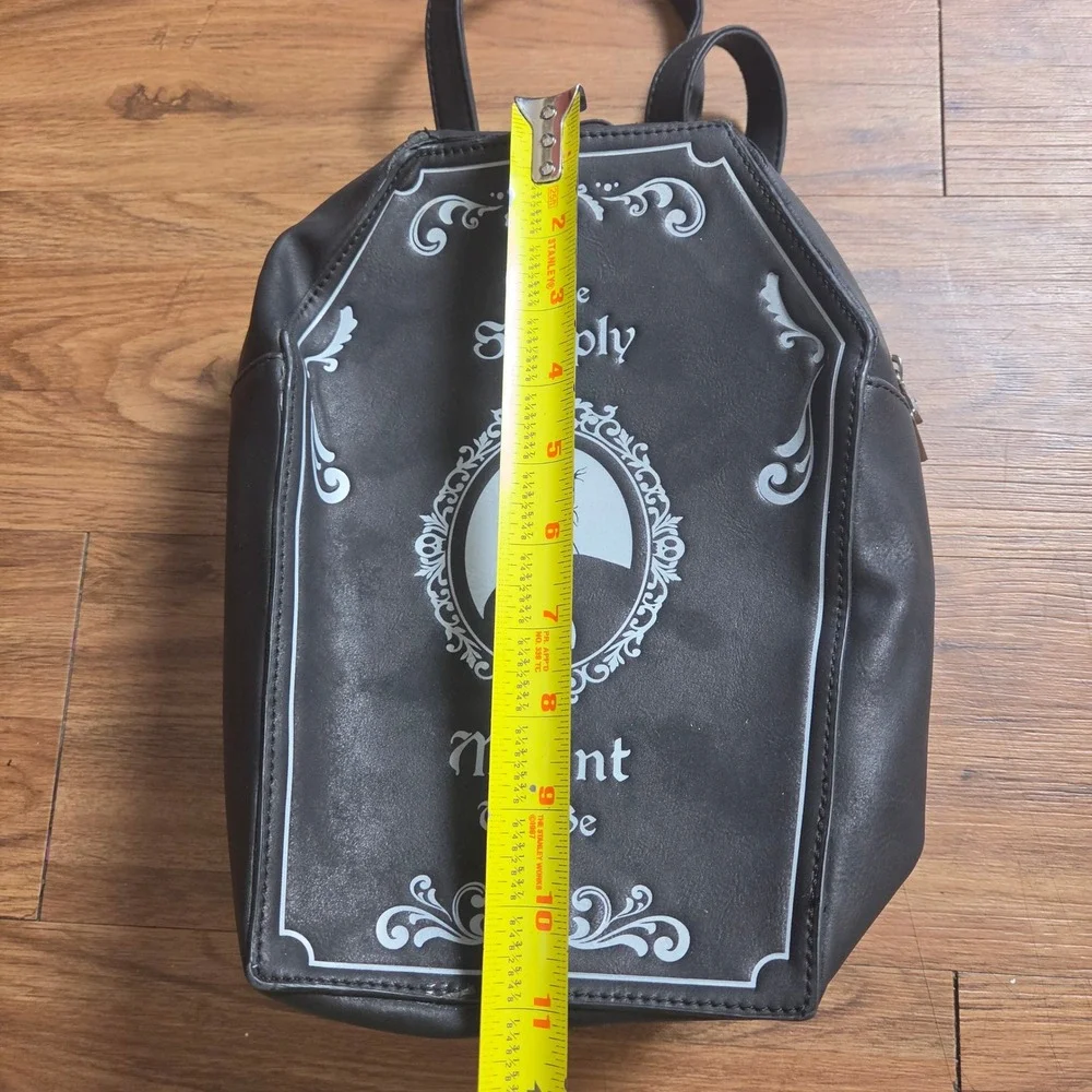 Nightmare Before Christmas Jack Sally Coffin Backpack Faux Leather Black Goth